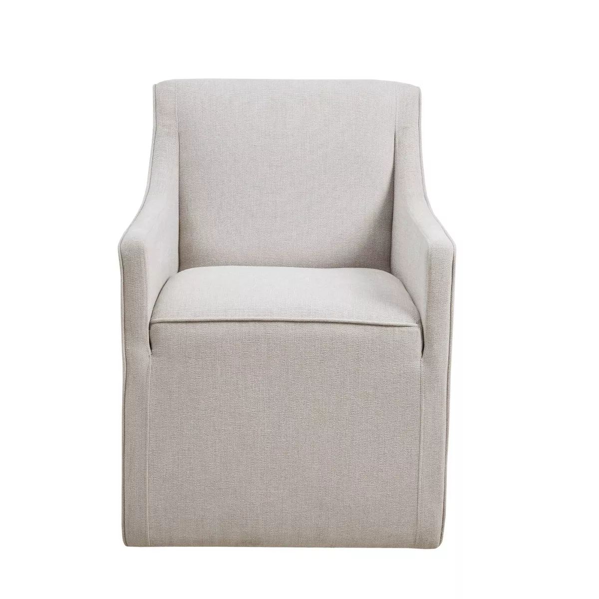 Hamilton Slipcover Dining Arm Chair with Casters Gray - Madison Park | Target
