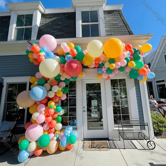 238pcs Cream Peach Matte Lemon Blue Yellow Balloon Garland | Etsy | Etsy (US)