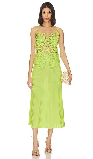 Cult Gaia Nalda Knit Midi Dress in Green. - size S (also in XS) | Revolve Clothing (Global)