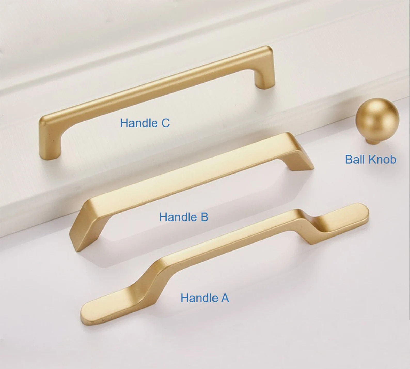 3.75" 5" 6.3" 7.56" 8.8" 10" 12.6" Matte Gold Long Kitchen Cabinet Handles Pulls Mordern Cupboard... | Etsy (US)