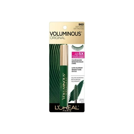 L'Oreal Paris Makeup Voluminous Original Washable Bold Eye Mascara, 0.27 Fluid Ounce, Deep Green | Walmart (US)