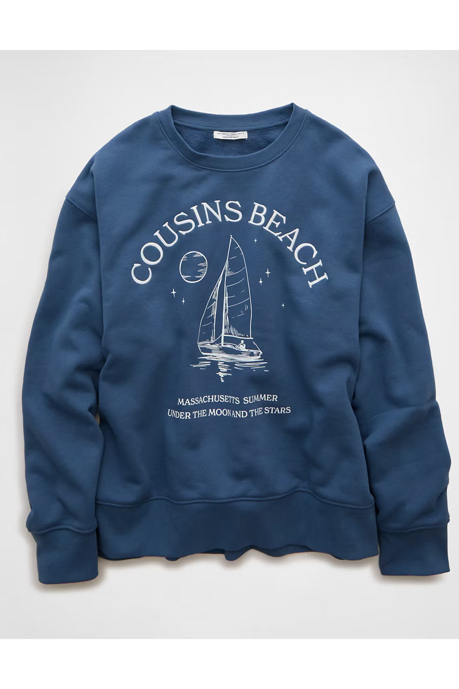 AE x The Summer I Turned Pretty Everyday Luxe Graphic Sweatshirt Women's Navy XXS | American Eagle Outfitters (US & CA)