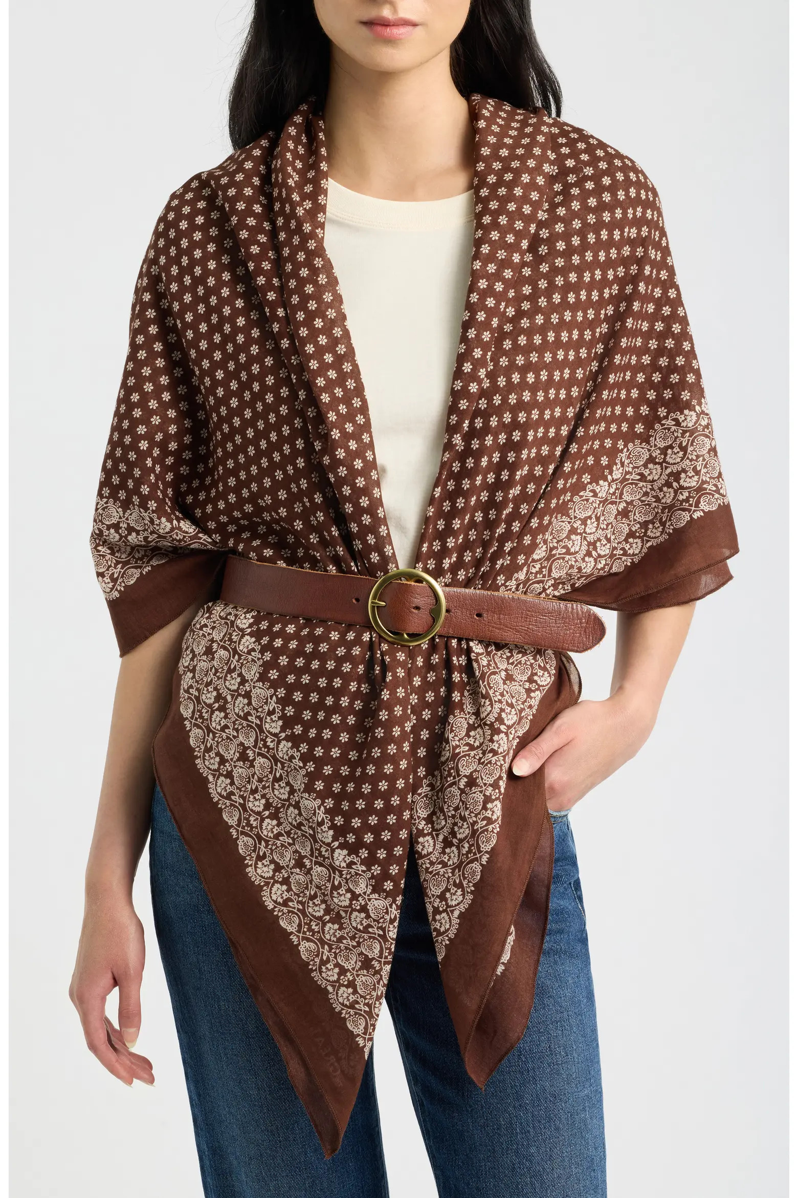 THE GREAT. The Big Cotton Bandana Scarf (Women) | Nordstrom | Nordstrom
