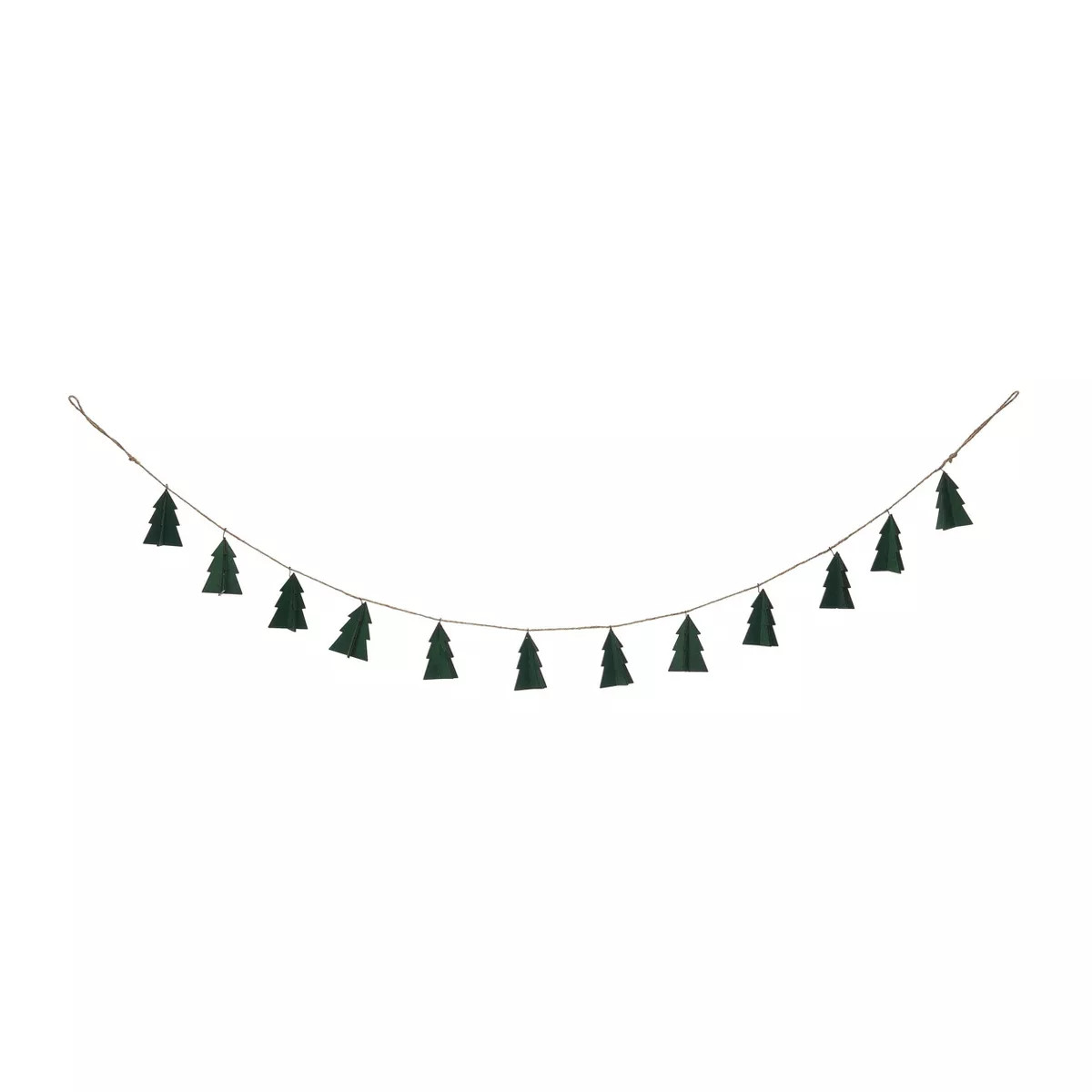 Transpac Wood 47 in. Green Christmas Tree Banner | Target