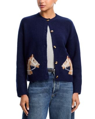 AQUA Horse Print Cardigan  | Bloomingdale's Women | Bloomingdale's (US)