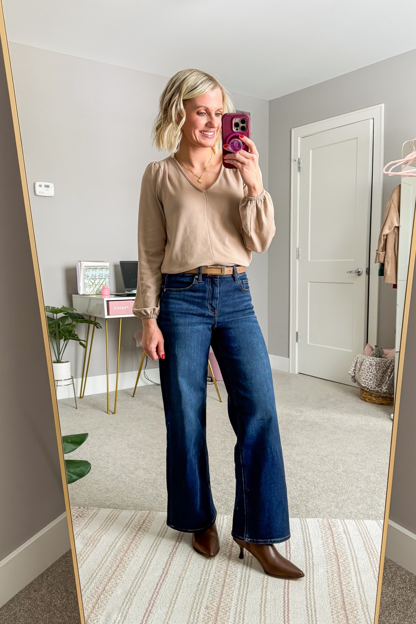 These booties are so cute paired with wide-leg jeans! 
Top- xxsmall (code: THRIFTYWIFE10)
Jeans- 25/28” inseam
Booties- 7.5, fit TTS! 


#LTKPetite #LTKSeasonal #LTKOver40