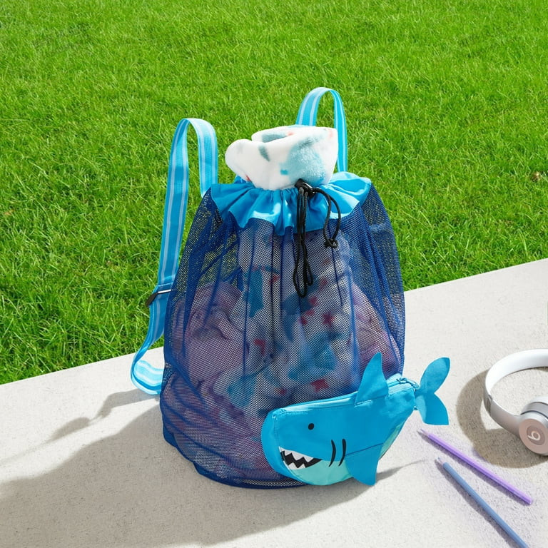 Sunshine Squad Shark Beach Convertible Mesh Backpack | Walmart (US)