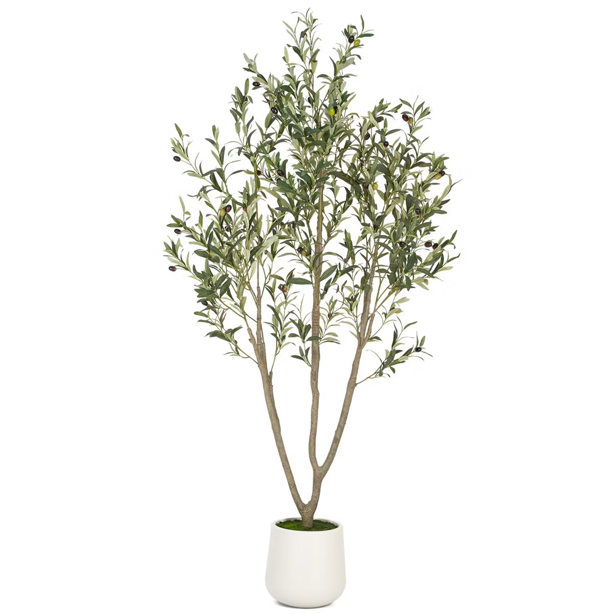 5FT 6FT 7FT Artificial Olive Tree Faux Olive Plant Realistic Leaves Silk Tree with White Pot for ... | Target