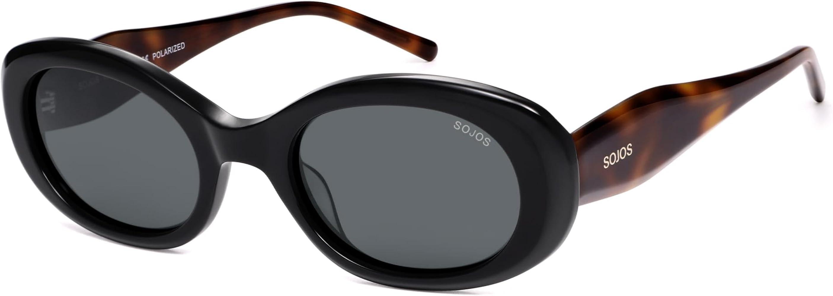 SOJOS Oval Polarized Acetate Sunglasses for Women Retro 90s CAMILLE | Amazon (US)