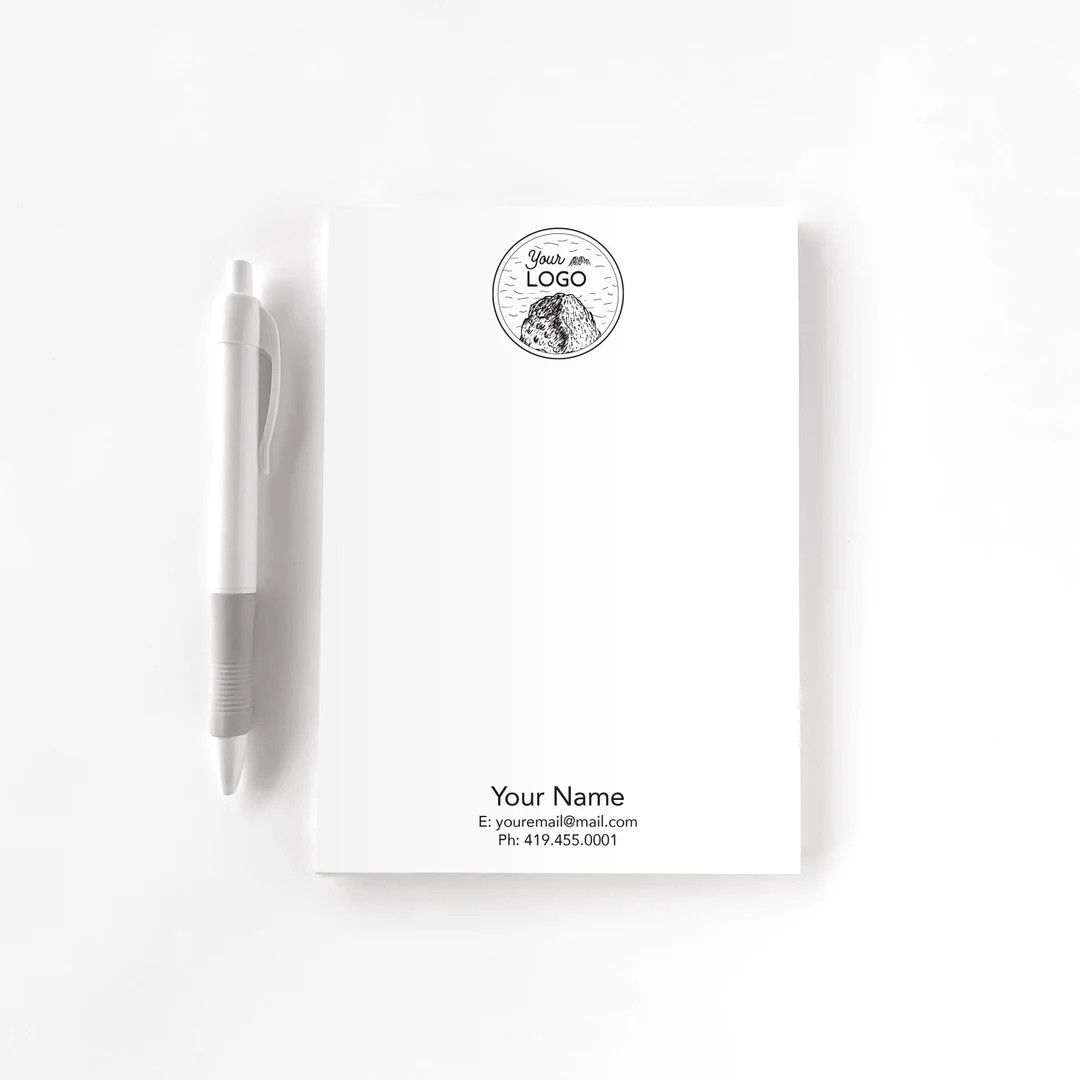 Your Logo Here, Personalized Business Notepad, Custom Business Notepad, Personalized Stationery, ... | Etsy (US)