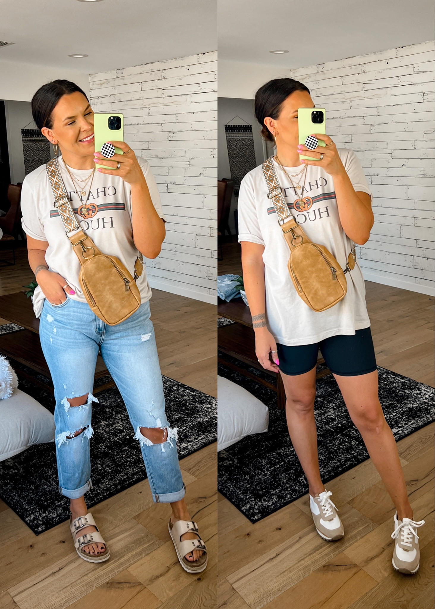 Tee: XL
Jeans: true to size
Bike shorts: Large
Bag is sold out but linked similar

#LTKstyletip #LTKunder50 #LTKitbag