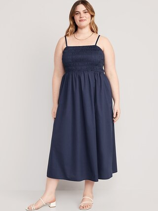 Fit & Flare Sleeveless Smocked Maxi Cami Dress for Women | Old Navy (US)