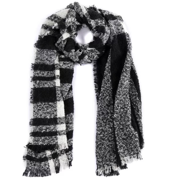 Shiraleah Black and White Plaid Nevada Scarf | Target