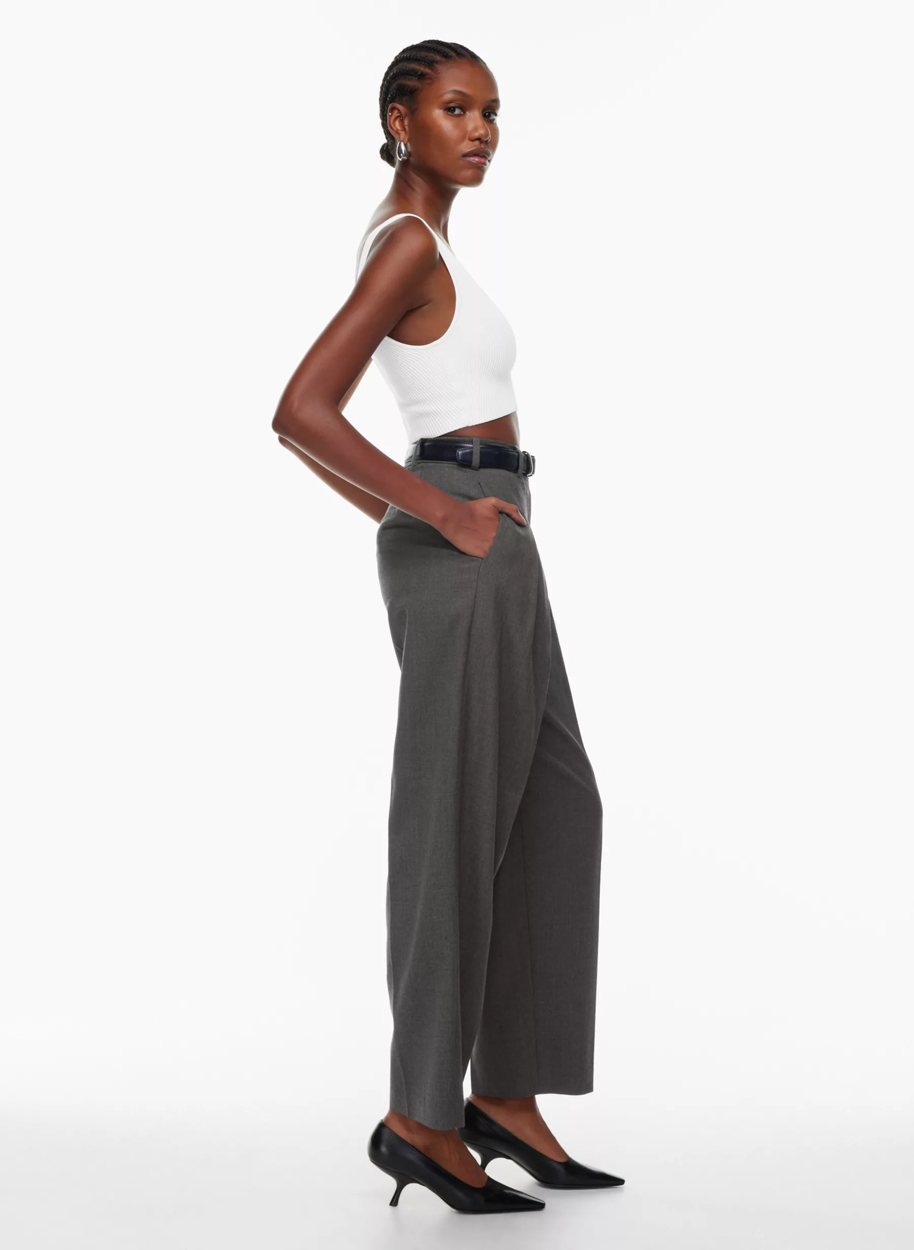 SCULPT KNIT SCOOPNECK CROPPED TANK | Aritzia