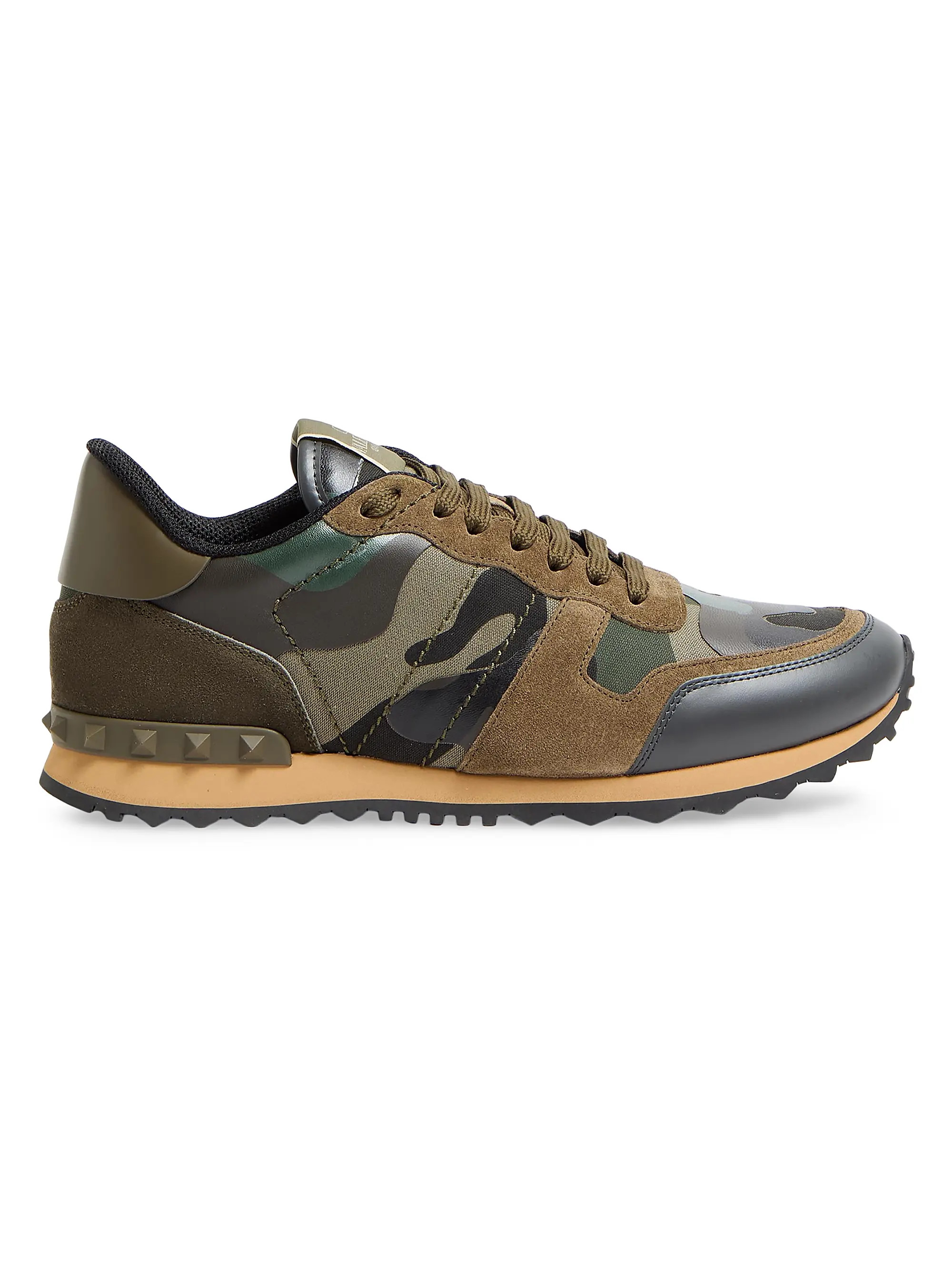 Valentino Garavani Camouflage Rockrunner Sneakers | Saks Fifth Avenue | Saks Fifth Avenue