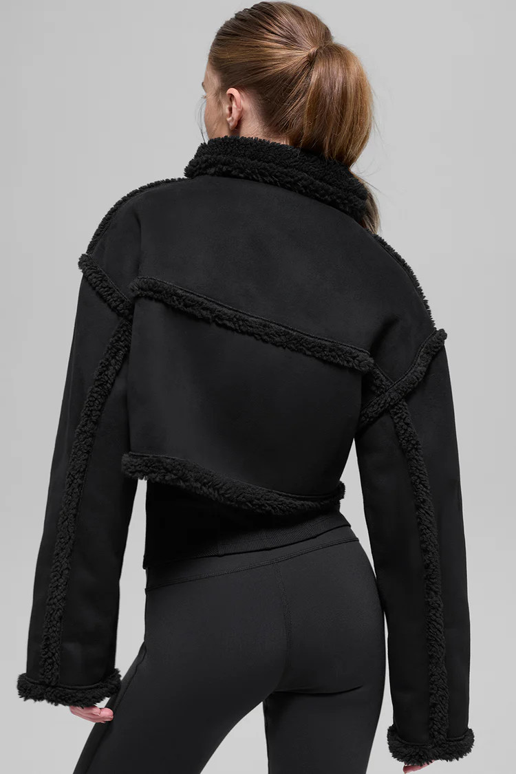Faux Shearling Snowfall Cropped Jacket | Alo Yoga (US)