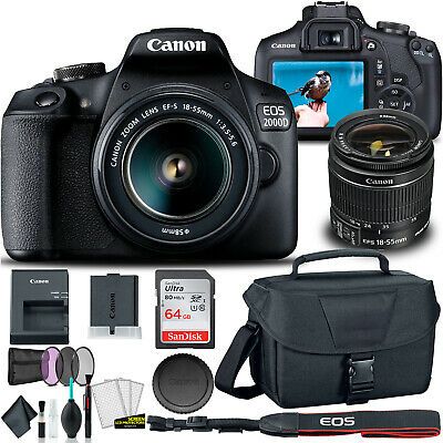 Canon EOS 2000D / Rebel T7 DSLR Camera with 18-55mm Lens  + Creative Kit | eBay US