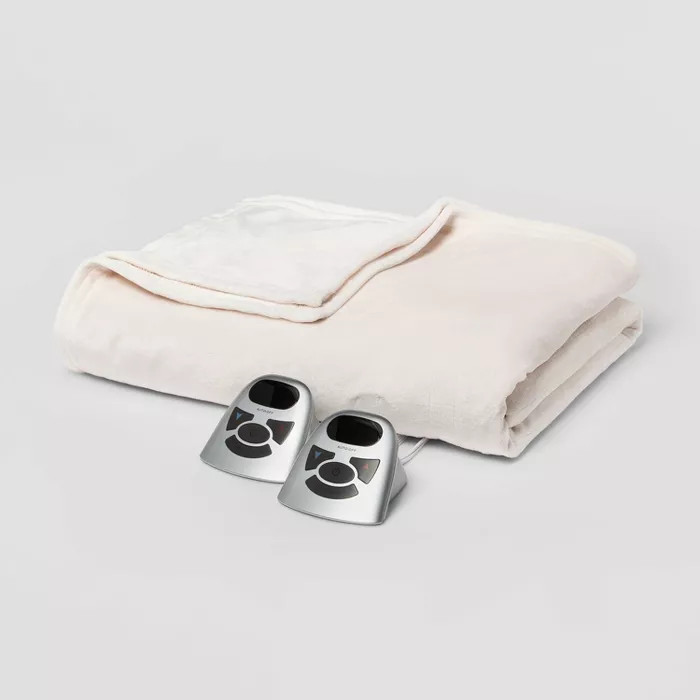 Electric Solid Microplush Bed Blanket - Threshold™ | Target