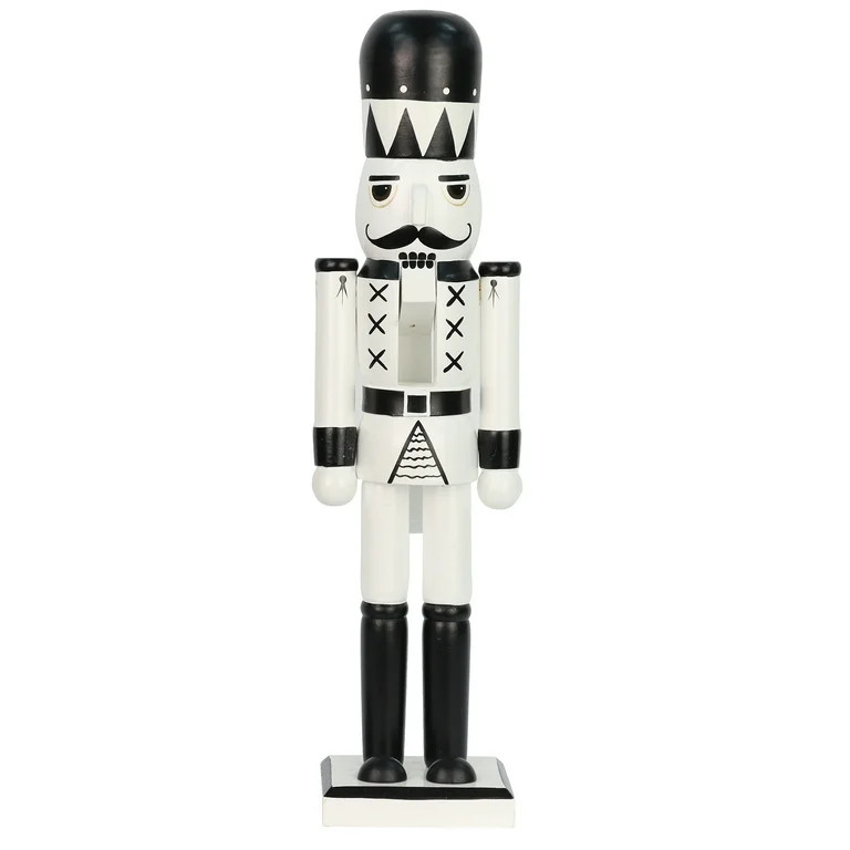 Holiday Time Stylized Nutcracker Tabletop Decor, Black & White - Walmart.com | Walmart (US)