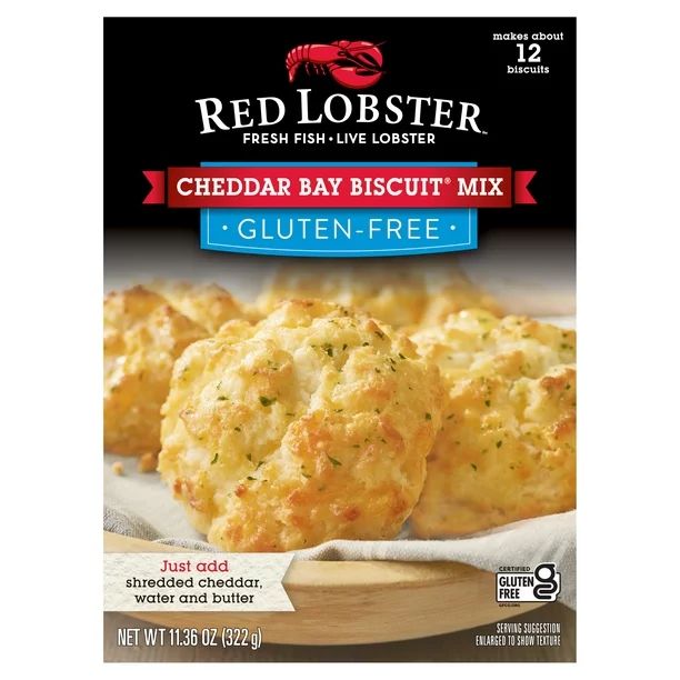 Red Lobster Gluten-Free Cheddar Bay Biscuit Mix, 11.36 oz Box - Walmart.com | Walmart (US)