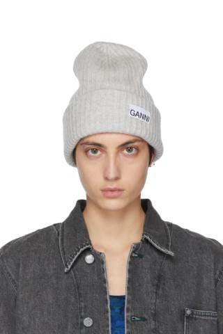 Grey Recycled Rib Kit Beanie | SSENSE