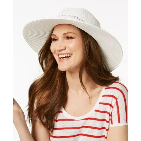 Nine West Packable Floppy Hat (White) | Walmart (US)