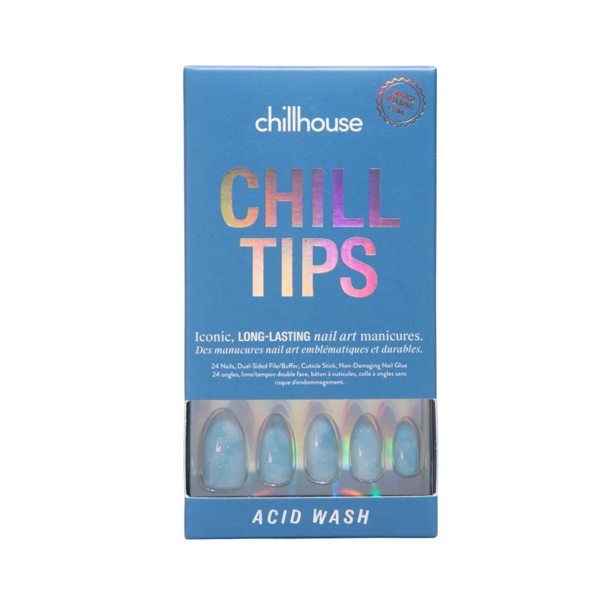 Chillhouse Chill Tips Fake Nails - Design Studio - Acid Wash - 24ct: Oval Shape, ABS Material, Sh... | Target