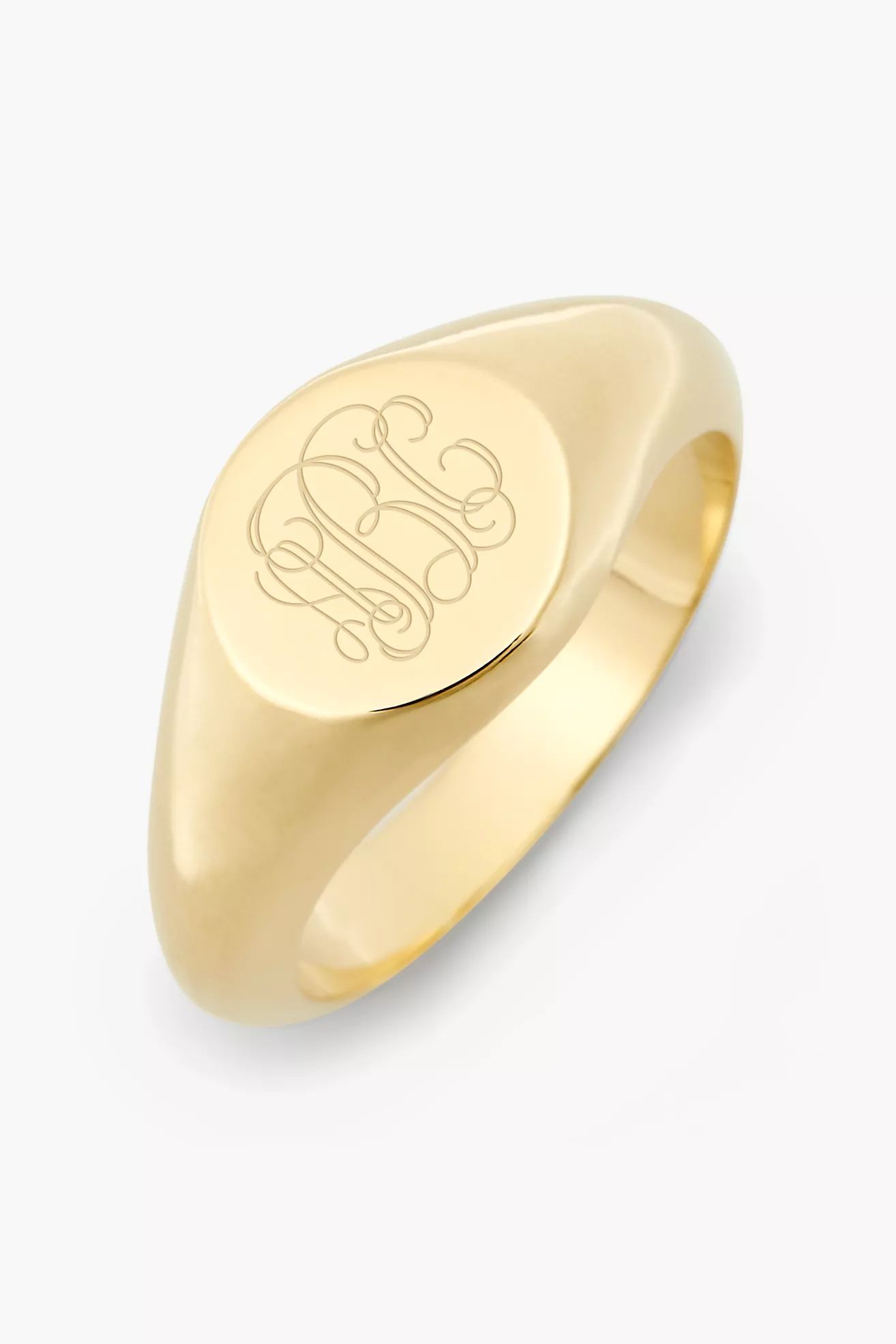 Brook & York Custom Monogram Petite Signet Ring | Anthropologie (US)