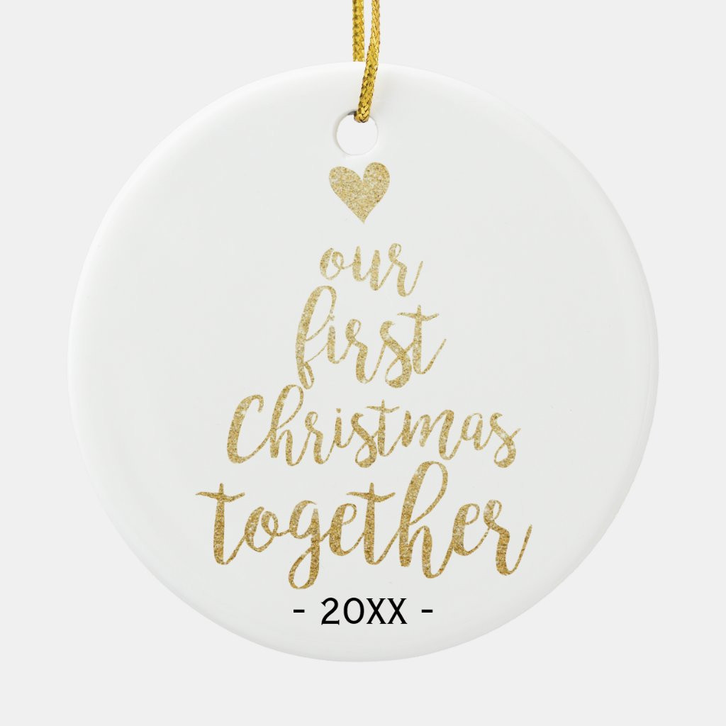Our first Christmas together Photo ornament | Zazzle