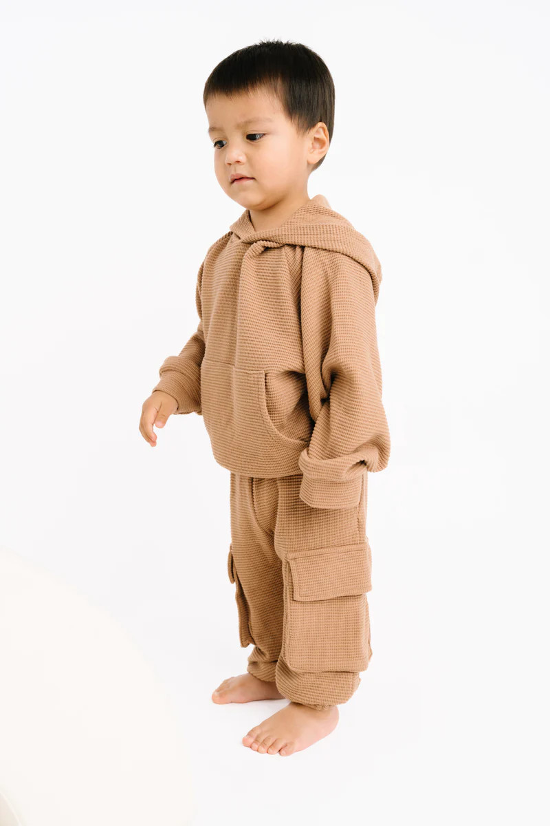 Toasted Almond Waffle Cargo Set | Little One Shop Co