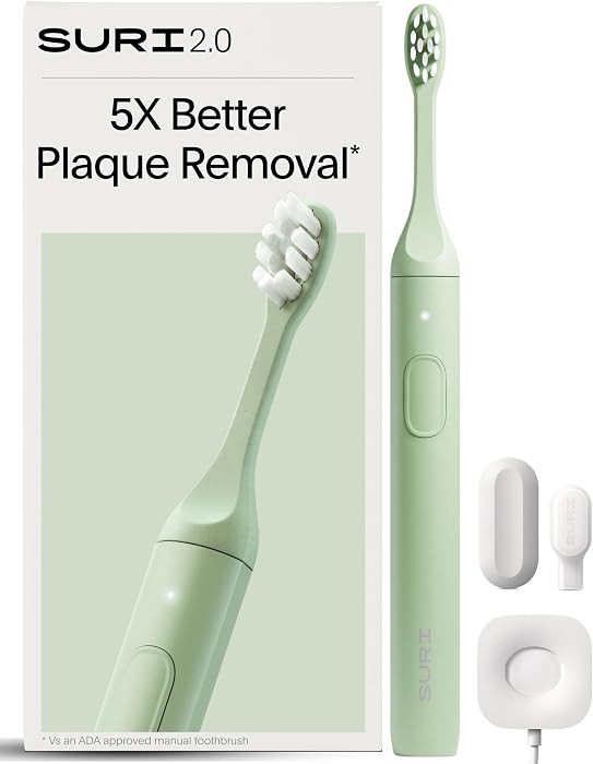 SURI 2.0 New Sonic Electric Toothbrush with Pressure Sensor | 1 Month+ Battery | Electric Toothbr... | Amazon (US)