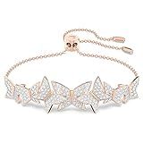 SWAROVSKI Lilia bracelet, Butterfly, White, Rose-gold tone plated | Amazon (US)