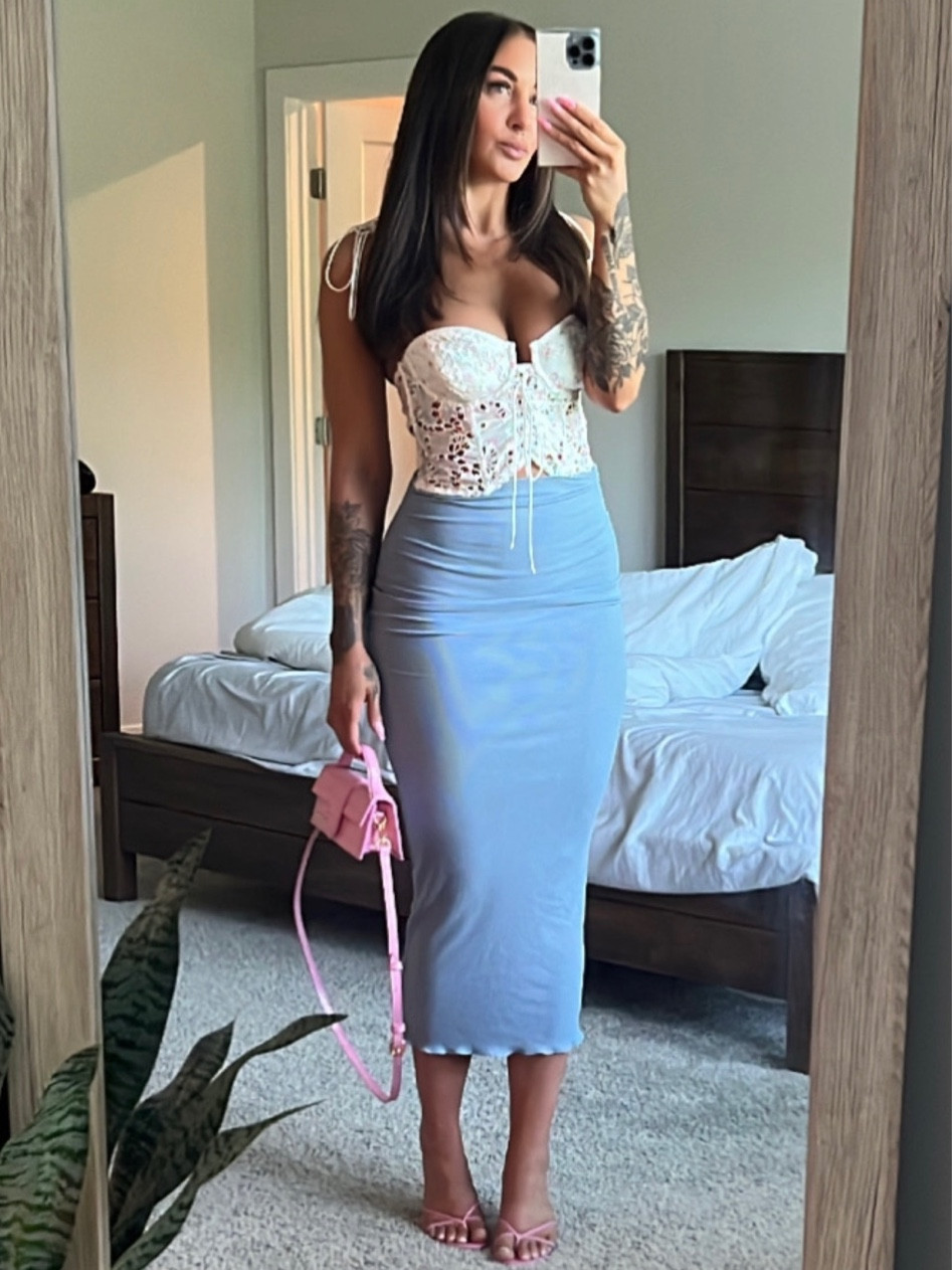 Spring date night 🌸 
The skirt is Camila Coelho for Revolve but they’re all out of stock. The shoes are Femme LA. 

#LTKbeauty #LTKstyletip #LTKshoecrush