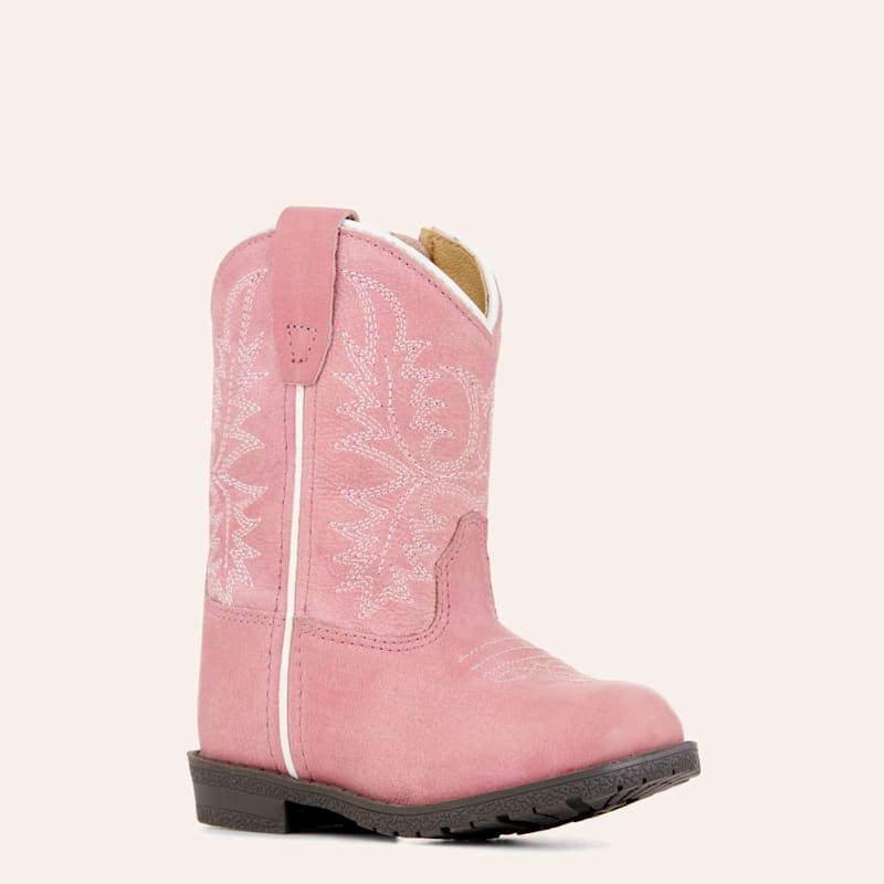 Smoky Mountain Toddler's Hopalong Distressed Pink Round Toe Cowboy Boots | Cavender's