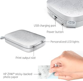 HP Sprocket 2x3" Instant Smartphone Photo Printer - Portable Color Wireless Mobile Printer - Zink... | Amazon (US)