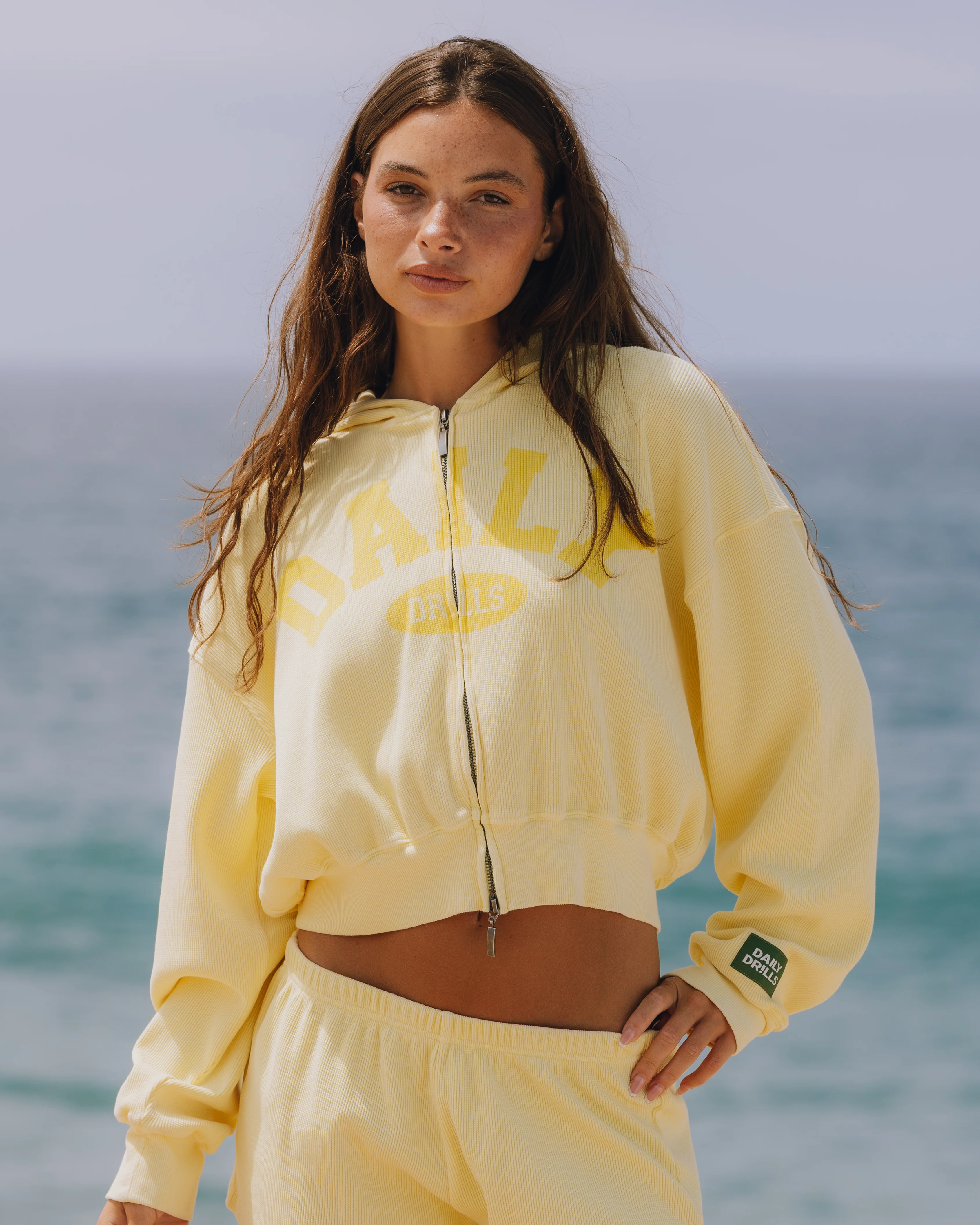 Daily Thermal Zip Up - Sunbleached Lemonade | Daily Drills LLC