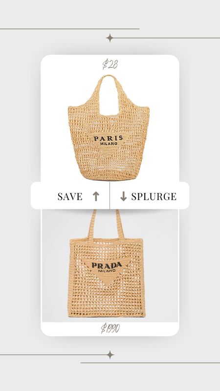 Save or splurge woven crocheted designer Prada bag￼

#LTKFind #LTKSeasonal #LTKitbag