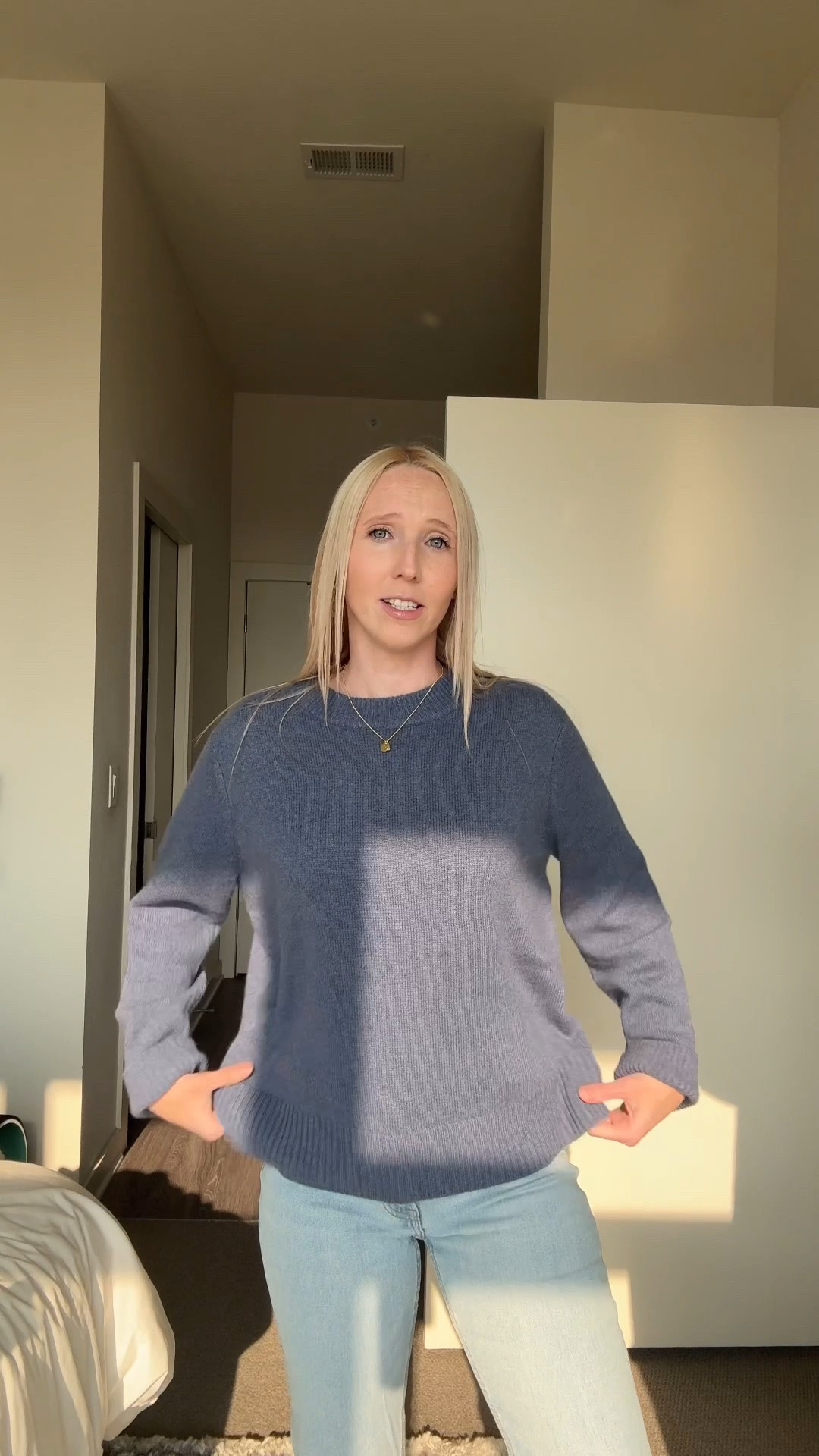 One of my favorite cashmere sweaters from @Quince!

Wearing a size small in this Mongolian cashmere crewneck sweater. It’s so soft and cozy! More Quince pieces below!


Quince clothing, quince sweater, light wash jeans, quince review, blue sweater, fall outfit idea, fall outfits, transitional outfit, summer to fall fashion

#LTKSeasonal #LTKSaleAlert #LTKgrwm
