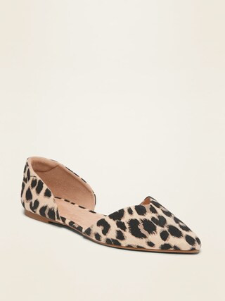 Textile Pointy-Toe D'Orsay Flats for Women | Old Navy (US)