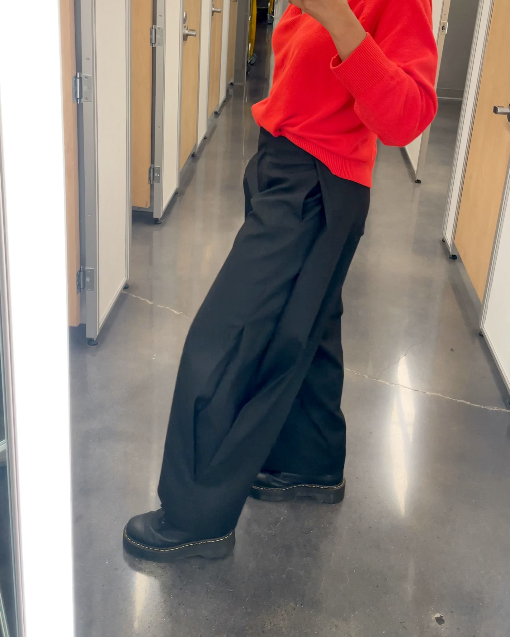 The red may be the pop of color, but the side pleat on these pants is what did it for me 


#LTKootd #LTKWorkwear