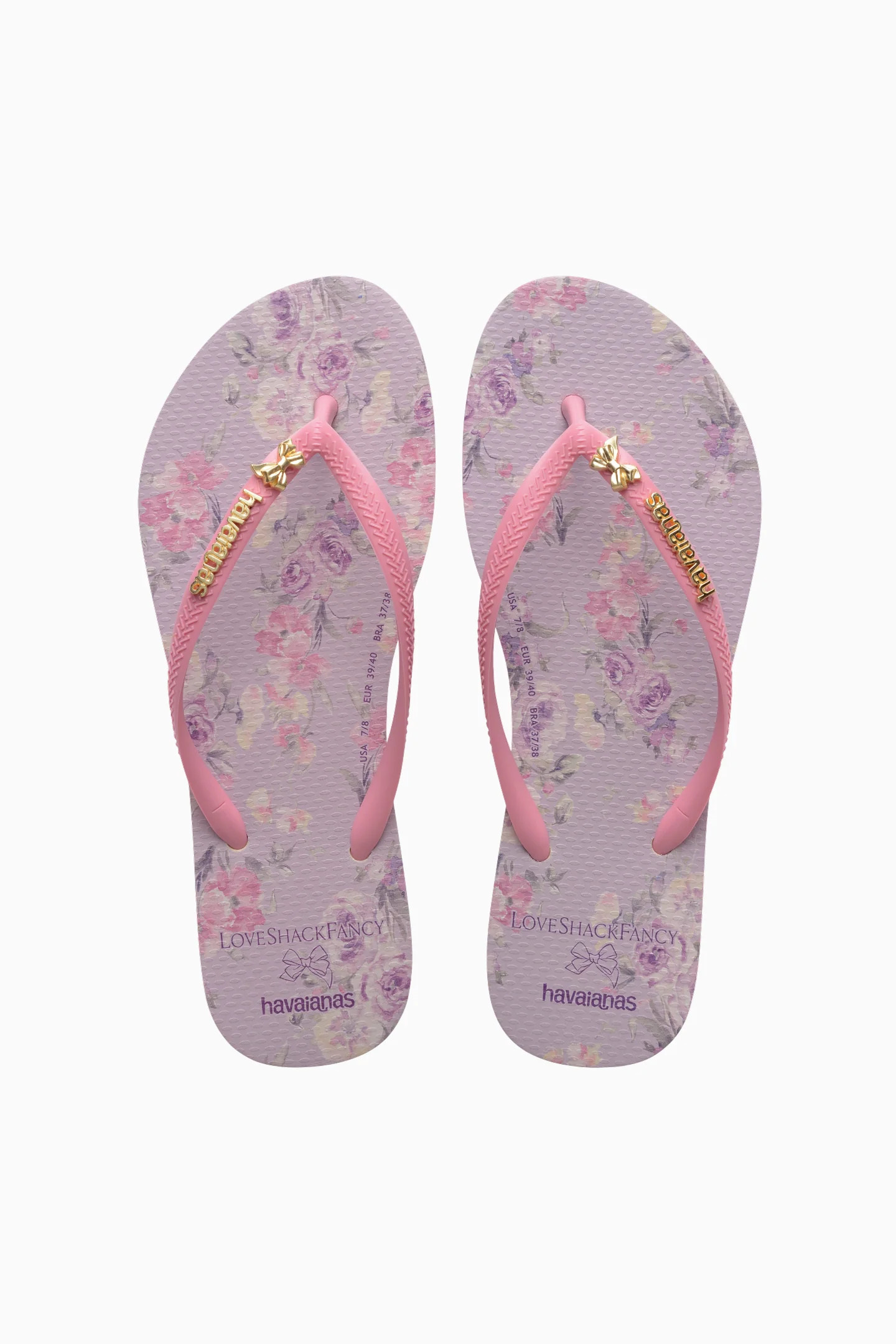 LoveShackFancy x havaianas Women's Hibiscus Slim Flip Flops | LoveShackFancy