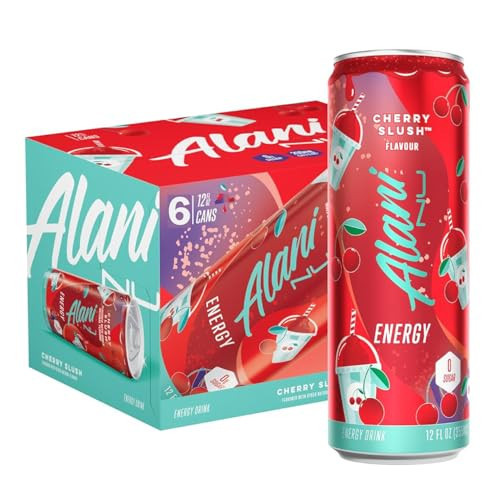 NEW Alani Energy Drinks CHERRY SLUSH Sugar Free, Low Calorie,12 Fl Oz, (6 pack) | Amazon (US)