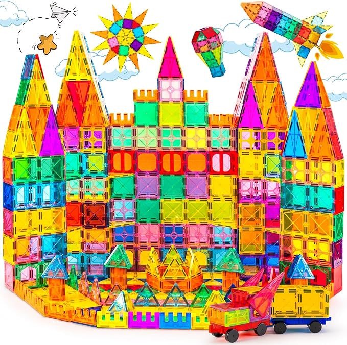 Magnetic Tiles,100PCS 3D Building Blocks, Magnets Building Set for Kids, Construction STEM Stacki... | Amazon (US)