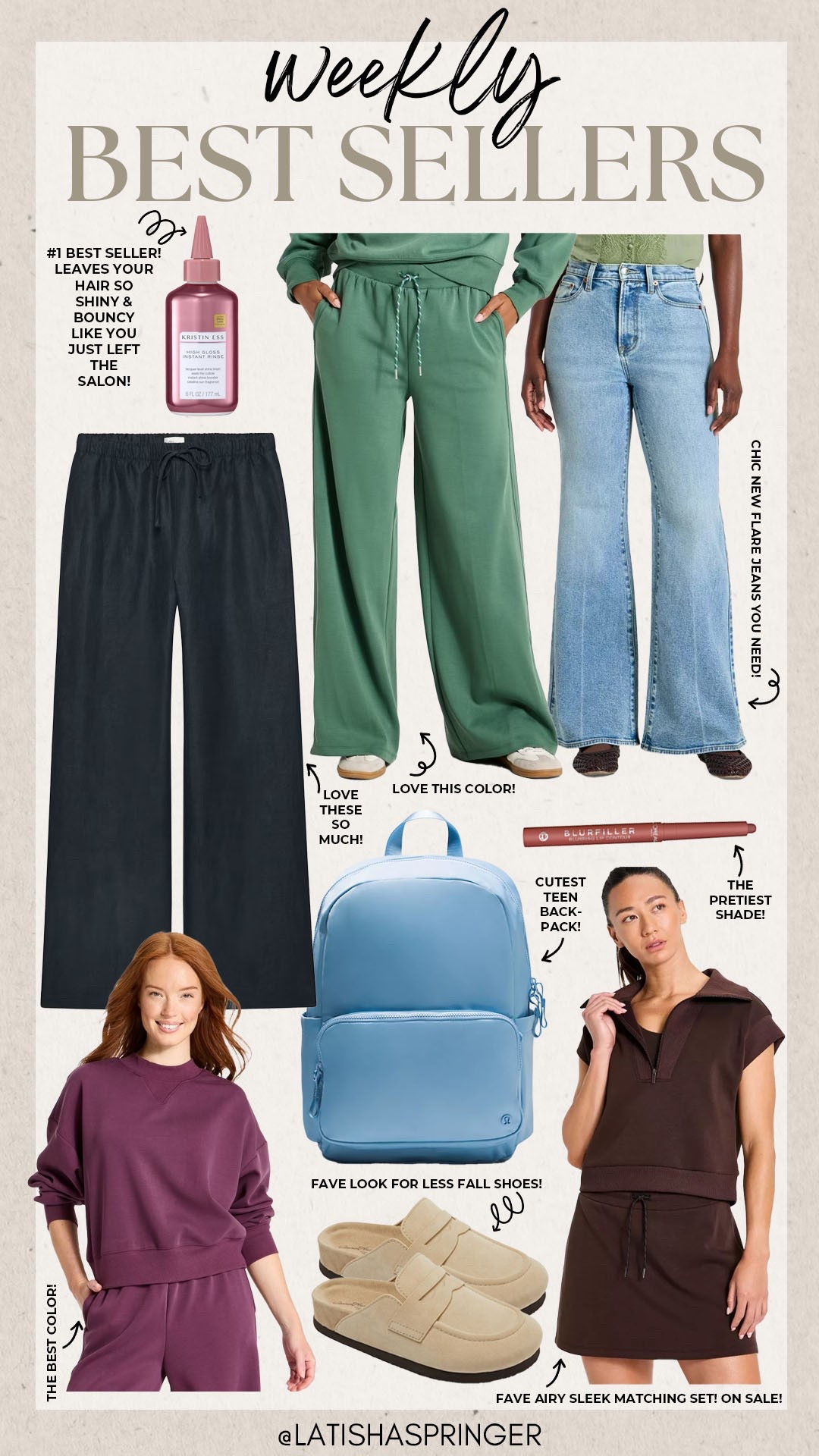 Weekly best sellers!

#bestsellers

Last week’s best sellers. Aritzia pants. Target denim. Trendy fall style. Target airy sleek matching skirt set. Hair care must have. Trendy comfy cute fall style.

#LTKSeasonal #LTKootd #LTKBeauty