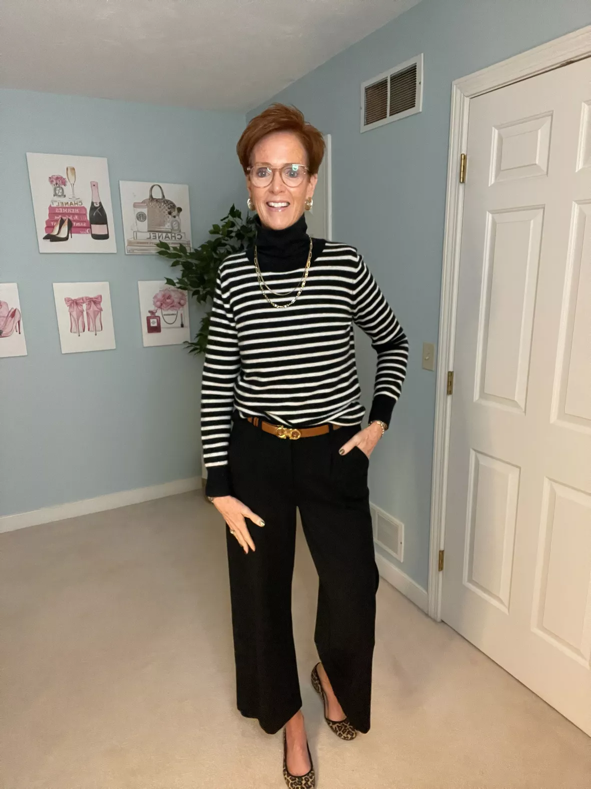 What to Wear with Striped Pants for Women over 50