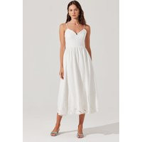ASTR the Label | Kaidi Embroidered Midi Dress in White | Size L | ASTR The Label (US)