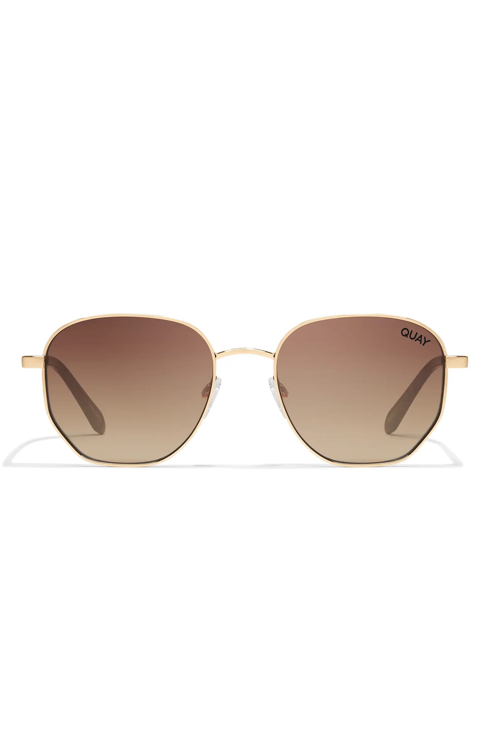 Quay Australia Big Time 54mm Gradient Round Sunglasses | Nordstrom | Nordstrom