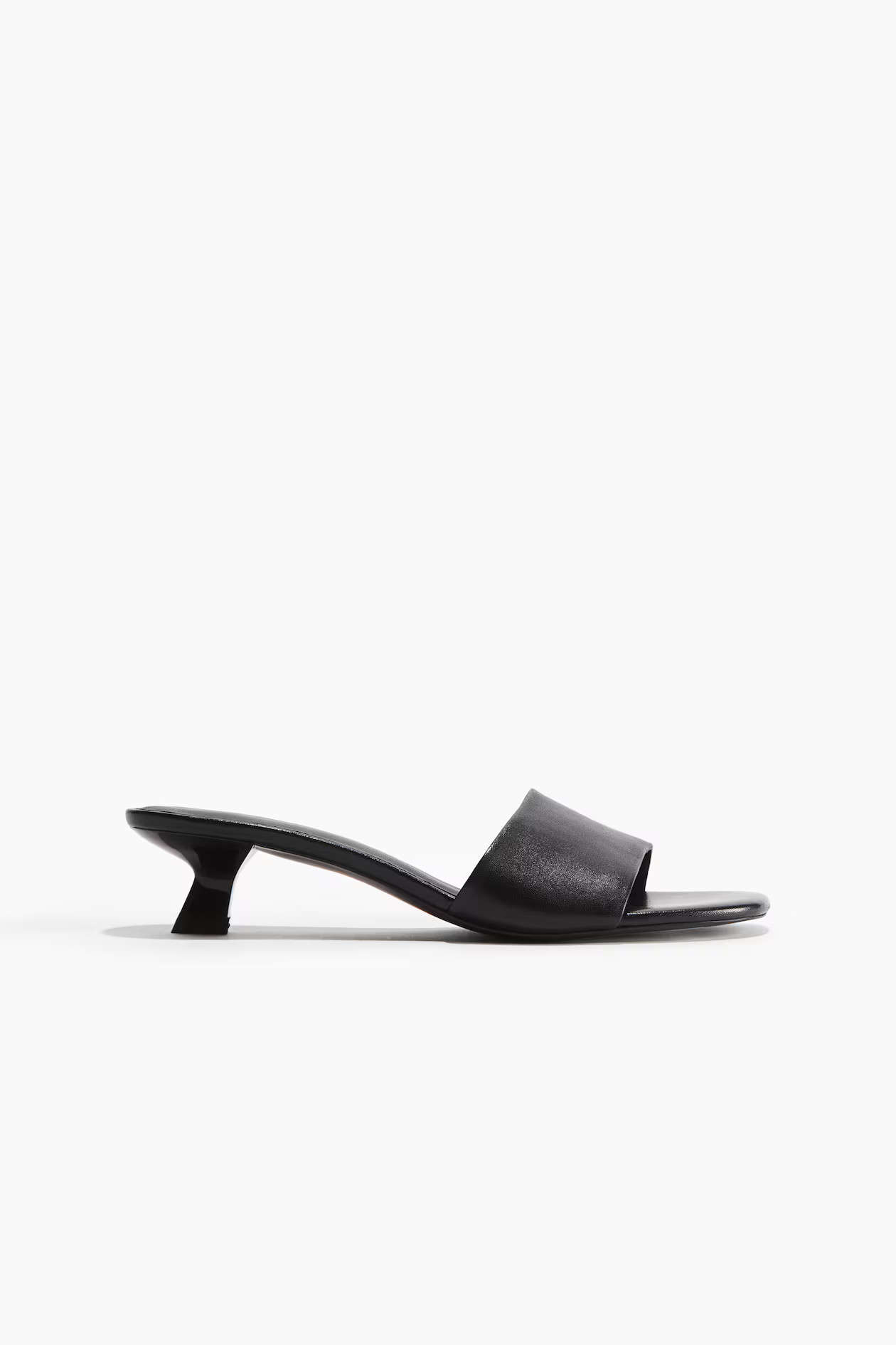 Sandalias de piel con tacón kitten - Negro - MUJER | H&M ES | H&M (FR, IT, ES, PT, BE)
