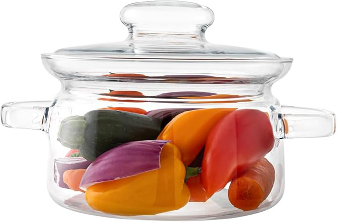 Simax Simmer Pot for Stove Potpourri, 32 Ounce Glass Pots for Cooking on Stove, Clear Pots for Co... | Amazon (US)