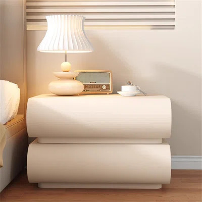 Modern Wood Nightstand with 2 Drawers, No Assembly Required Bedside Table, Stylish Bedroom Storage Cabinet | Wayfair North America